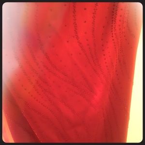 One shoulder gown with rhinestones